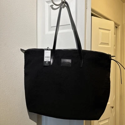 New With Tag Rebecca Minkoff Black Nylon Bag Tote Zip 19x13x6” - Image 1 of 4