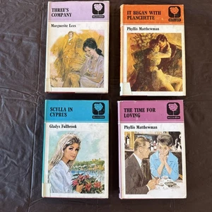 1972 Vintage Lot Of 4 Mills & Boon Hardcover Books With Dust covers - Picture 1 of 15
