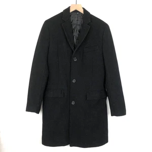J. CREW Wool Overcoat Men's 38 Black Classic Preppy Lined Insulated Pockets - Picture 1 of 13