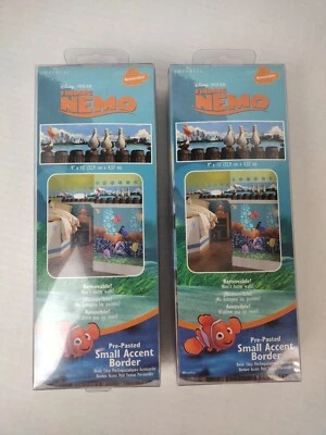 Paquete de 2 bordes de pared autoadhesivos Finding Nemo de colección 9" x 15' habitación infantil para niños - NUEVO Foto 1 de 4