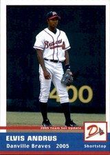 2005 Danville Braves Update Grandstand #1 Elvis Andrus Aragua Venezuela VZ Card