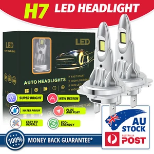 MOGIGT LED Headlight Bulbs Globes H7 x 2 for Smart Fortwo 450 Coupe 0.7 2004-07 - Picture 1 of 14