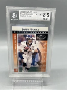 Donruss 2000 Pref Graded Series 1 of 1125 #9 John Elway (8.5 BGS) - Picture 1 of 10