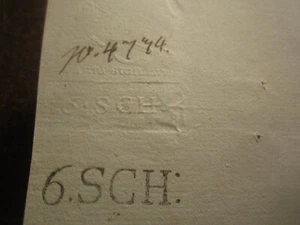 SWEDEN 6 SKILLING REVENUE STAMPED PAPER - Picture 1 of 2