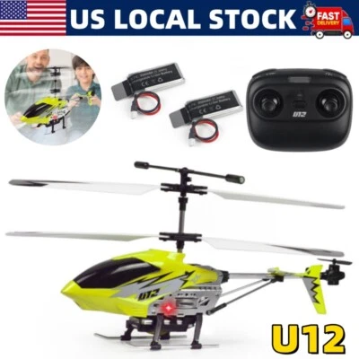 Mini RC Helicopter U12 2-Speed Remote Control Drone RTF w/ 2 Batteries Gift Kids - Image 1 of 4