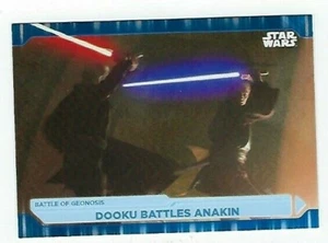 2021 TOPPS STAR WARS BATTLE PLANS BLUE PARALLEL #18 DOOKU BATTLES ANAKIN - Picture 1 of 1