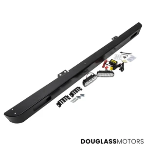 Land Rover Defender 90 110 Front Bumper with Integrated Ring LED Lights DA8600 - Picture 1 of 5