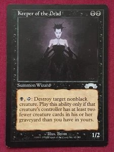 Magic The Gathering EXODUS KEEPER OF THE DEAD black card MTG - Picture 1 of 2
