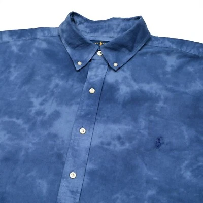 Ralph Lauren Button Up Men 2XLT Pony Tie Dye Abstract Oxford Shirt Hype Core NWT - Image 1 of 4