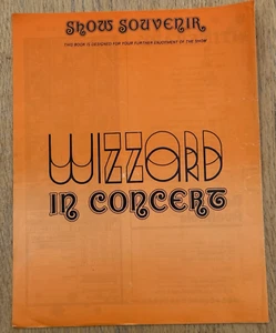 Vintage Wizard In Concert Show Souvenir 1970's Very Good Condition - Picture 1 of 5