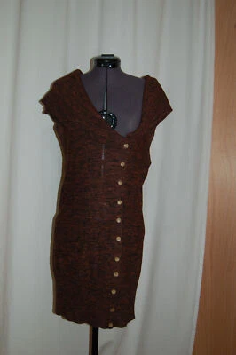 NUEVO Suéter Vestido Tejido Tracy Reese Para Mujer Pequeño S Marrón Sin Mangas Con Botones Foto 1 de 4