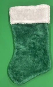 Traditioneller Weihnachtsmann Strumpf grün Dekoration Handwerk hängen 6 x 15 - Bild 1 von 1