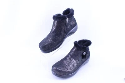Alegria Meri Confort Botines Negro Plata Floral Imitación Piel Cremallera MER-553 40 UE Foto 1 de 4