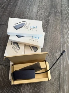 7 x USB C Hub Triple Display Adapter, 6 in 1 Dual Monitor - Bild 1 von 3