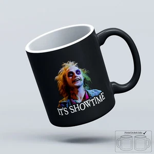 Beetle it's Show Time Paranormal Comedy Horror Juice 80s Film Tea Coffee Cup Mug - Picture 1 of 13