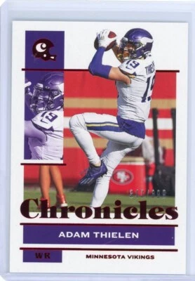 Adam Thielen 2021 Panini Chronicles Red Foil 343/399 53 Minnesota Vikings - Image 1 of 2