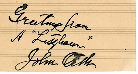 “Landscape Artist” John William Orth Hand Signed 3.5X6 Card JG Autographs COA Cover