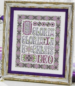 NUR MUSTER Kreuzstich GLORIA IN EXCELSIS DEO plus andere Weihnachten bezogen - Bild 1 von 4