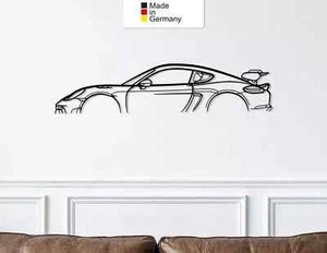 Sportwagen Silhouette, Wandbild, Wanddeko Passend für 718 GT4 RS Wallart - Bild 1 von 9