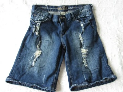 Pantalones cortos de mezclilla RED RIVET para mujer destruidos desgastados talla 11 Foto 1 de 4