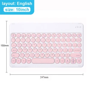 10 inch Bluetooth Wireless Keyboard & Cordless Mouse For Android iPad Tablet PC - Picture 1 of 142