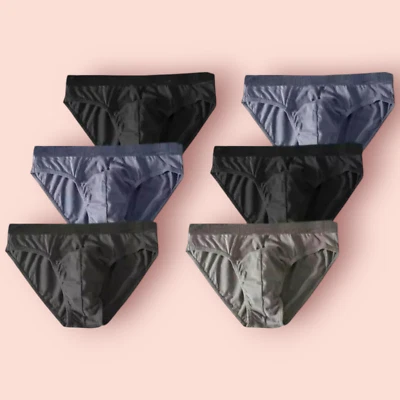 6/12Pairs Mens Classic Sports S - XXL Soft Cotton Underwear Ribbed Slips Briefs