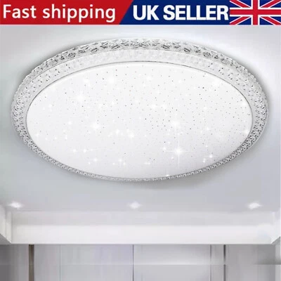Round LED Ceiling Light Panel Down Lights Bathroom Kitchen Living Room Wall Lamp - Image 1 of 4