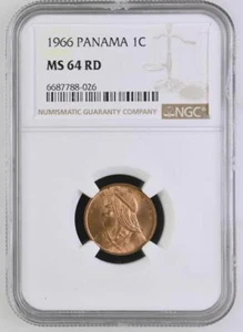 Panama 1 Centesimo 1966 NGC 64 RD - Picture 1 of 2