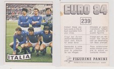 Panini sticker UEFA EURO 1984 France unused #239 Team Italy left