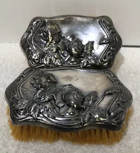 2 American Silverplate Co 613 Pinsel. Rosenbusch Muster. - Bild 1 von 6
