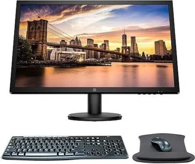 HP V24 24in LCD Monitor Bundle +MK270 Wireless Keyboard and Mouse Combo - Image 1 of 4