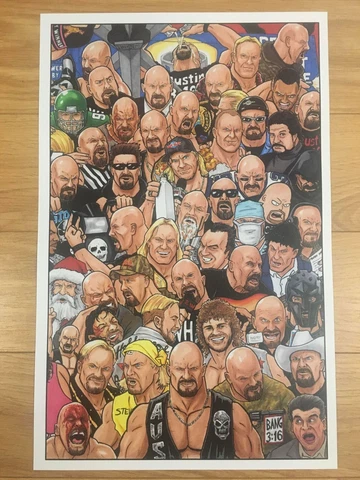 Stone Cold Steve Austin Poster WWF Cover