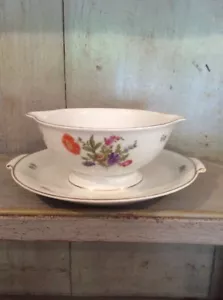 Rosenthal Bahnhof Selb Aida Floral Footed Gravy Bowl ~ VGC - Picture 1 of 10