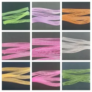 Nimrod's Tackle 10 or 24 BARRED SILICONE SKIRTING TABS / LEGS Jig Fly Tying - Picture 1 of 12