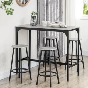 Breakfast Bar Table And Stools 4 Seater Kitchen Dining Room Furniture Modern - Picture 1 of 6