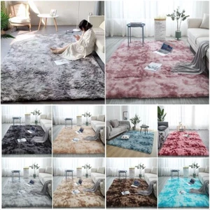 Soft Hairy Faux Fur Carpet Balcony Mat Bedroom Parlor Area Rugs Rectangular - Picture 1 of 22