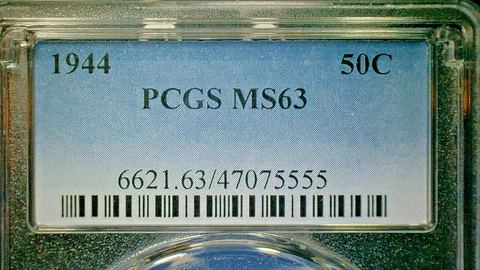 4th of July Sale-U.S. 1944 PCGS MS63 SILVER WALKING LIBERTY HALF DOLLAR KM#142 Cover