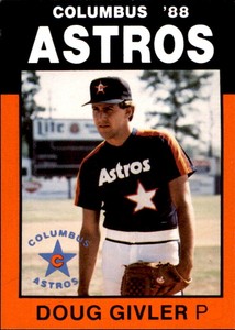 1988 Columbus Astros Best #7 Doug Givler Manheim, Lancaster Pennsylvania PA Card