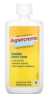 Aspercreme Pain Relief Max Strength Cream Fragrance-Free, 4.3 oz (121 g) - Image 1 of 3