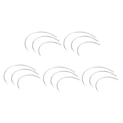 Nadeln set, 15 gebogene Nadel Polsternadel Nähnadel Rund Leder Sattlernadel - Bild 1 von 4