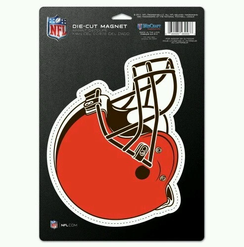 CLEVELAND BROWNS DIE-CUT VINYL MAGNET 6"X9" HELMET NFL LICENSED - Image 1 of 1