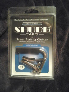 Shubb C1 Polished Nickel Standard Capo for Steel String Guitars + SHIPS FREE