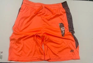 Russell Boys Orange Athletic Basketball Shorts With Elastic Waist (XL 14-16) - Picture 1 of 1