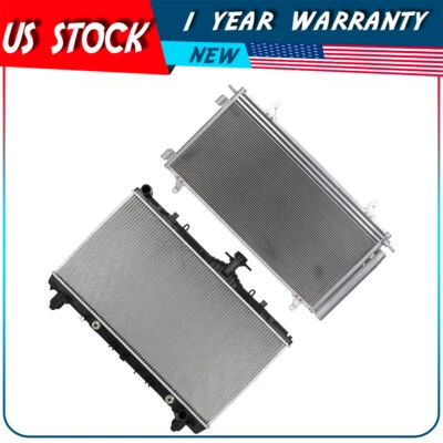 Radiator and AC Condenser Kit For 2012 2013 2014 2015 Chevrolet Camaro - Image 1 of 4