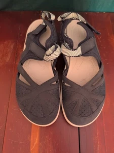 Easy Spirit Women's Esplash Sandals Navy Blue Size 6 1/2?? No Size Tag Comfy - Picture 1 of 22