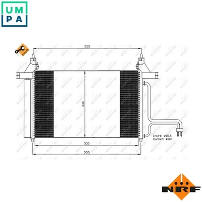 CONDENSER AIR CONDITIONING 35495 FOR FIAT STILO/VAN/Multi/Wagon 1.7L 4cyl STILO - Image 1 of 4