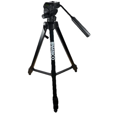 Vintage Ambico Compact Tripod V-0540 Black Very Sturdy 85” Tall Adjustable Legs - Image 1 of 4