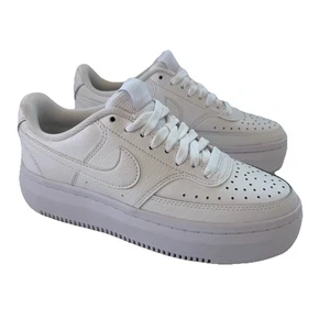 Nike Court Vision Alta Leather Womens Trainers White Size UK 5 New - Picture 1 of 6
