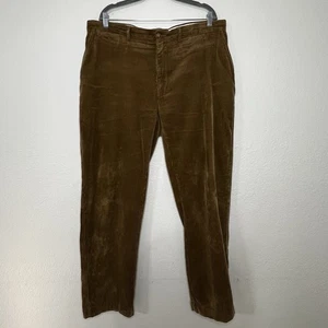 VTG Polo Ralph Lauren Tan 100% Cotton Corduroy Flat Front Pants Men’s Size 38/32 - Picture 1 of 11