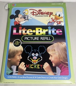 Vintage Lite-Brite Disney Figuren Bild Minen Mickey Donald Goofy 11er Set - Bild 1 von 5